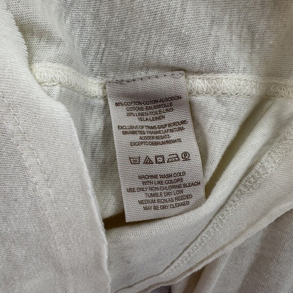 Free People‎ Primrose Top Womens SMALL Cream Ivory Mesh Floral Applique - Picture 10 of 14